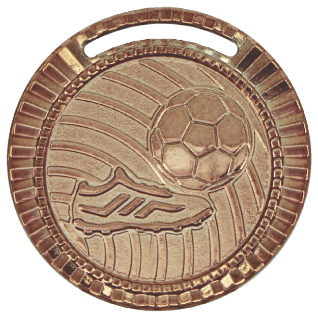 Imagem de MEDALHA PARA FUTEBOL METALIZADA NA COR BRONZE- 55004-AZ-BN