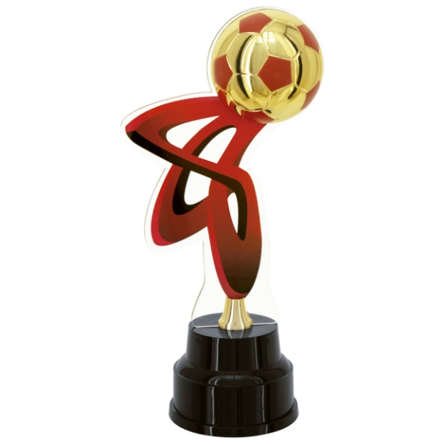 Imagem de TROFÉU PARA FUTEBOL COM PLACA DE ACRÍLICO E ESTATUETA DE BOLA