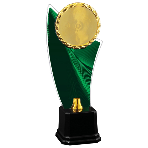 Imagem de TROFÉU COM PLACA DE ACRÍLICO E RAMO PERSONALIZÁVEL