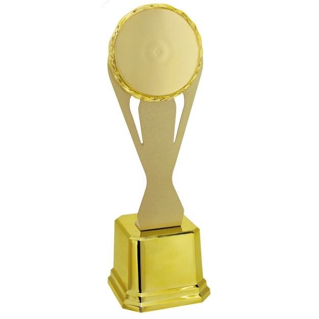 Imagem de TROFÉU EM POLÍMERO COM CHAPA DE METAL E RAMO PARA PERSONALIZAÇÃO - 39 CM - 402742-DOME