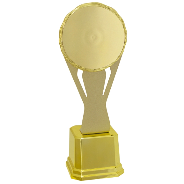 Imagem de TROFÉU EM POLÍMERO COM CHAPA DE METAL E RAMO PARA PERSONALIZAÇÃO - 35 CM - 402743-DOME