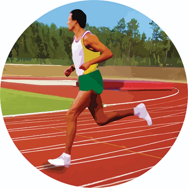 Imagem de ADESIVO MODALIDADE ATLETISMO EM VINIL PARA MEDALHA  - DA-35-ATM
