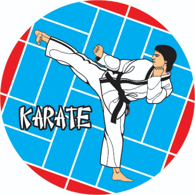 Imagem de ADESIVO MODALIDADE KARATÊ EM VINIL PARA MEDALHA - DA-35-KT