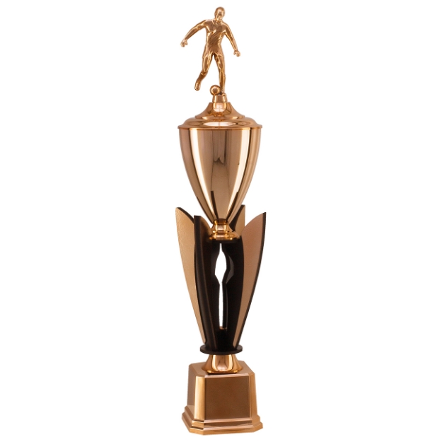 Imagem de TROFÉU EM POLÍMERO METALIZADO COM COMPONENTES EM MDF - PLM-893-BZN