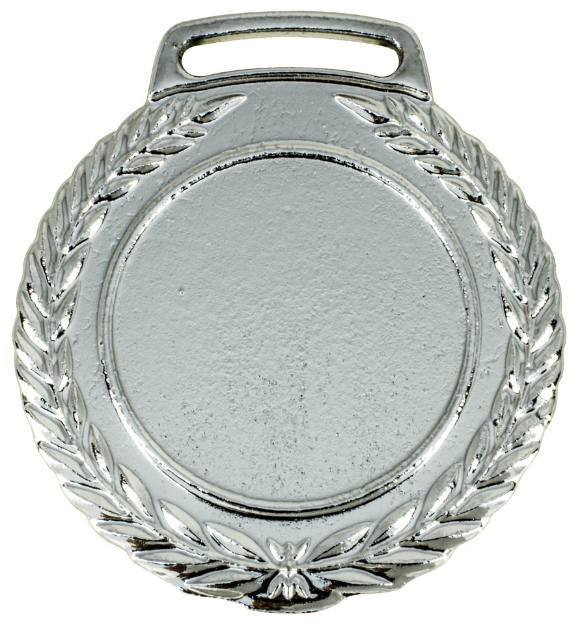 Imagem de MEDALHA PEQUENA PERSONALIZÁVEL METALIZADA NA COR PRATA - 40001-AZ-P
