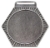 Imagem de MEDALHA GRANDE HEXAGONAL ENVELHECIDA NA COR PRATA- 70600-AZ-PV